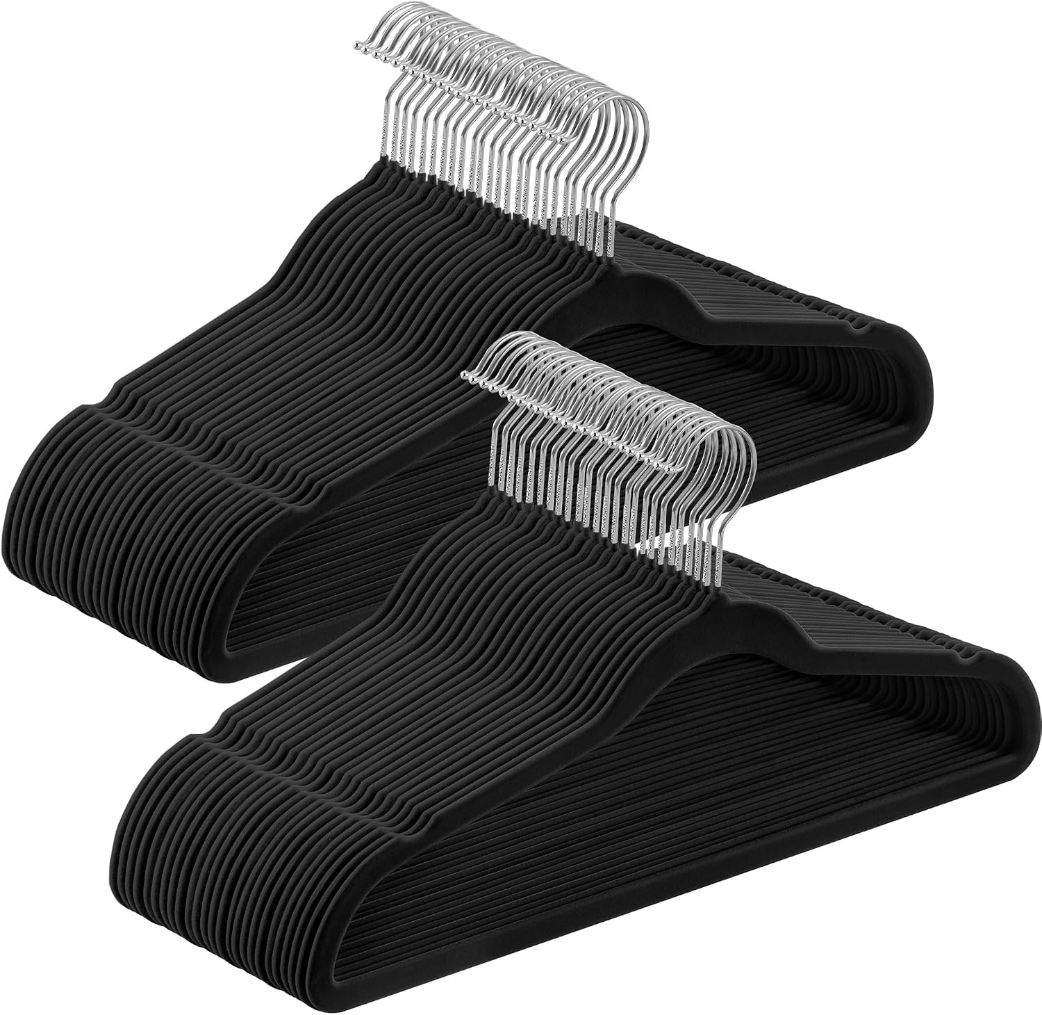 image:imageSONGMICS Velvet Hangers 50 Pack NonSlip Clothes Hangers BlackInk Black