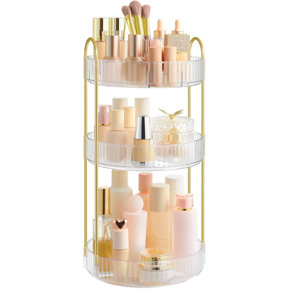 image:imageSONGMICS Makeup Organizer Cosmetic Display Case with 2 DrawersTransparent