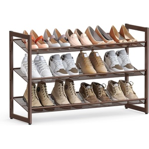 SONGMICS Metal Shoe Rack, 10-Tier Shoe Organizer, Holds 50-60 Pairs(Bronze)