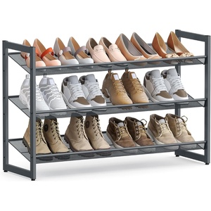 SONGMICS Metal Shoe Rack, 10-Tier Shoe Organizer, Holds 50-60 Pairs(Charcoal Gray)